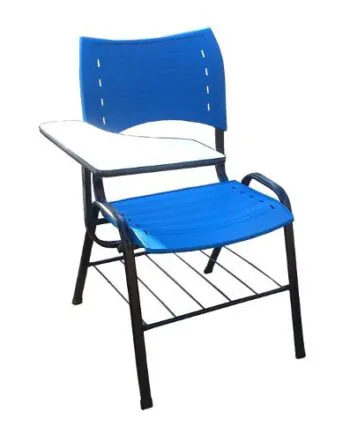 Cadeira iso universitária/escolar na cor azul